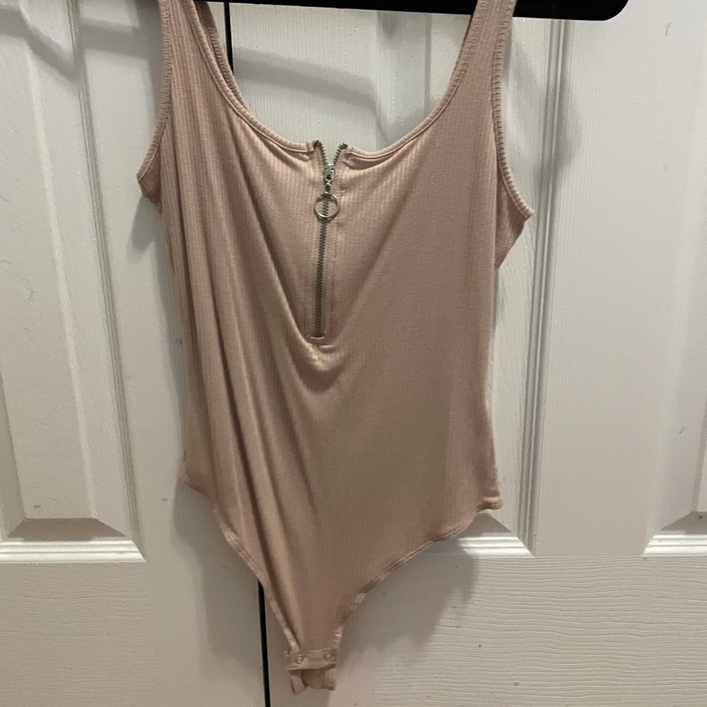 Small Garage tan bodysuit NEVER WORN